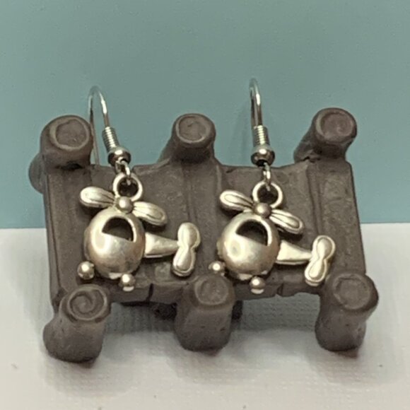 Helicopter Earring, Copter Earring, Gift Idea, Silly Earring, Funny Earrings - Picture 1 of 6